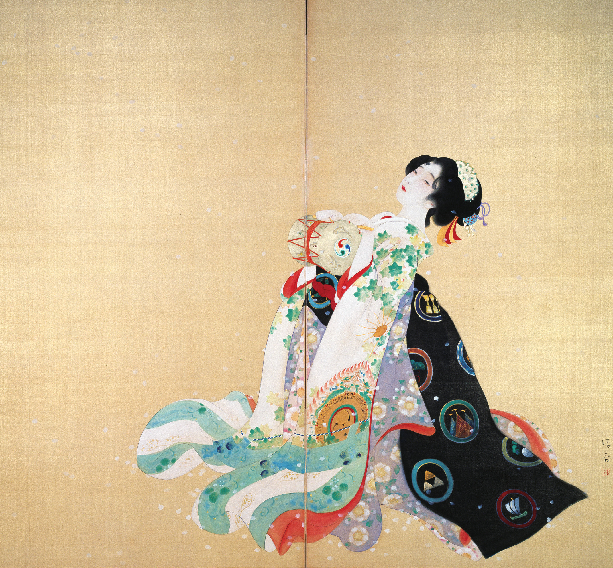 本仕立押絵 羽子板 隆山作 道成寺 誓う